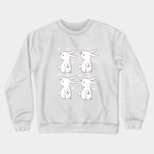 cute soft bunny design, easter, spring, pink Crewneck Sweatshirt